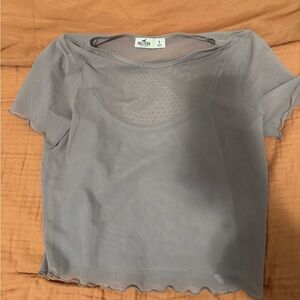 Hollister Women's Lilac Sheer Crop Top